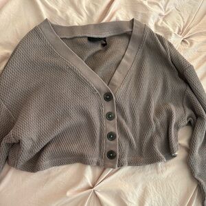 Women's Purple Button-Up Sweater